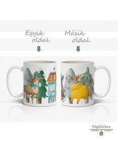 Tréfás rénszarvasos bögre karácsonyra 