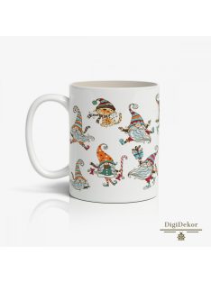 Tréfás manókkal díszített bögre