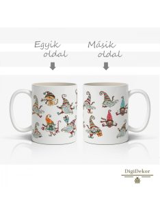 Tréfás manókkal díszített bögre