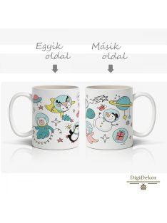 Mikulás az űrben - vicces karácsonyi bögre