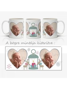 Ünnepi bögre 2 szív alakú fotóval