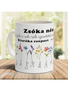 Óvó néni virágoskertje - ballagási bögre