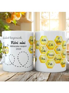 Méhsejtes bögre nevekkel