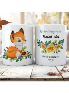 Rókás bögre ballagásra, búcsúzáshoz